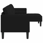 vidaXL Ensemble de Canapés Noir 173 x 131 x 67 cm Velours