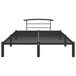 vidaXL Cadre de lit sans matelas noir métal 140x200 cm