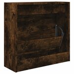 vidaXL Armoire à chaussures chêne fumé 60x21x57 cm bois d'ingénierie