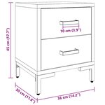 vidaXL Table de chevet Noir 36x30x45 cm Bois de pin massif