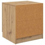 vidaXL Cabinet de chevet 2 Pièces chêne artisanal 45 x 39 x 50 cm