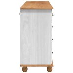 vidaXL Commode ASKIM Blanc 79 x 40 x 133 5 cm Bois de pin massif