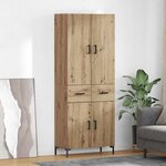 vidaXL Haut Armoire Montage mural Chêne artisanal 69 5 x 34 x 180 cm