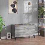 vidaXL Armoire à disques sonoma gris 74 5x38x48 cm bois d'ingénierie