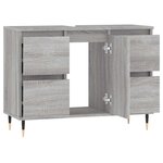 vidaXL Armoire salle de bain sonoma gris 80x33x60 cm bois d'ingénierie