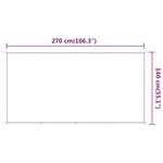 vidaXL Auvent vertical Anthracite 140x270 cm Tissu oxford