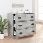 vidaXL Buffet gris béton 70x35 5x67 5 cm bois d'ingénierie