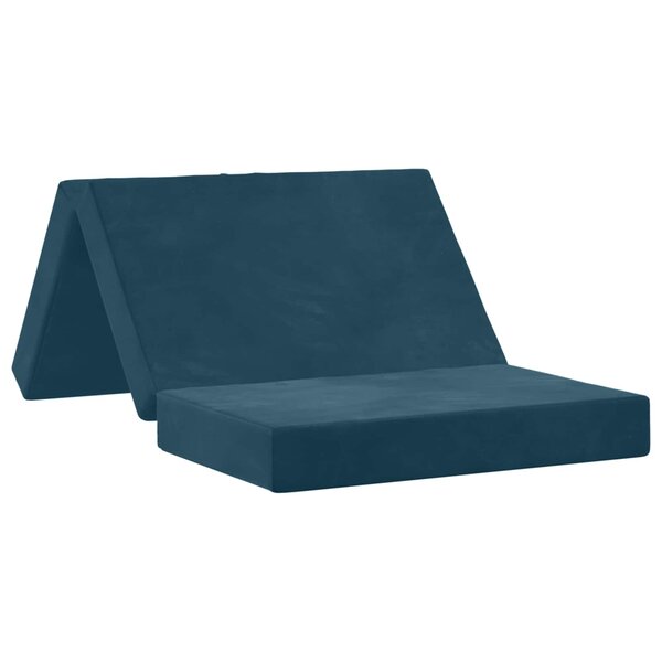vidaXL Canapé-lit pliable 80 x 67 x 45 cm Bleu