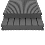 vidaXL Panneaux de terrasse WPC solides et accessoires 15 m² 4 m Gris