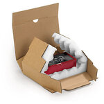 Boîte postale carton brune avec calage mousse rajapack'mousse 20x14x6 cm (lot de 50)