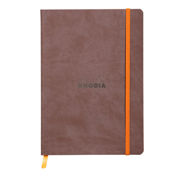 carnet souple CHOCOLAT A5 ligné 160p pap ivoire Clf 90g ferm. élast. CLAIREFONTAINE