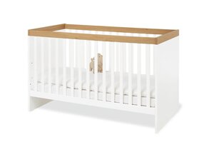 Lit bébé Linje en bois - blanc