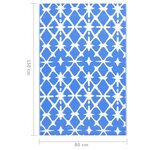 vidaXL Tapis d'extérieur ARAKIL bleu et blanc 80x150 cm PP