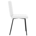 vidaXL Chaises à manger lot de 4 blanc similicuir