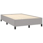 vidaXL Sommier à lattes de lit matelas LED gris clair 120x190 cm tissu