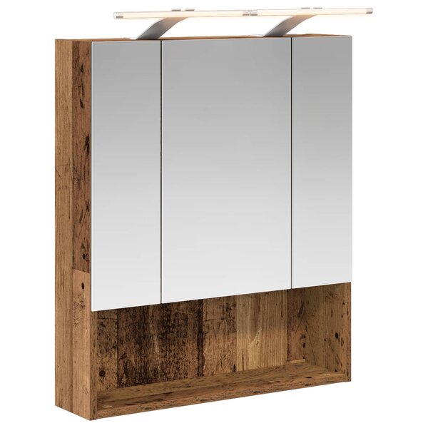 vidaXL Armoire Miroir de Salle de Bain Bois ancien 60 x 14.5 x 70 cm