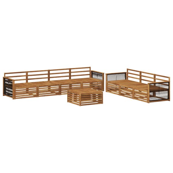 vidaXL Ensemble de canapés d'extérieur 8 pc Naturel