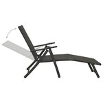 vidaXL Salon de jardin 3 Pièces textilène et aluminium noir