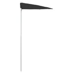 vidaXL Demi-parasol de jardin avec mât 180x90 cm Noir