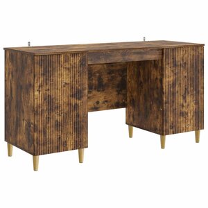 vidaXL Bureau Chêne fumé 142 5 x 50 x 75 cm Bois d'ingénierie