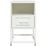 vidaXL Table de chevet blanc 36x39x60 5 cm acier