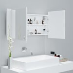 vidaXL Armoire salle de bain à miroir LED Blanc 90x12x45 cm Acrylique