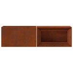 vidaXL Braise Marron 160 x 45 x 35 cm Acier