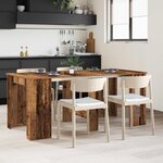 vidaXL Table à dîner 180 x 85 x 75 cm Bois d'ingénierie Bois ancien