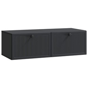 vidaXL Meuble TV mural Noir 98 x 41 x 30 cm Bois d'ingénierie