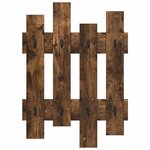 vidaXL Porte-manteau mural Chêne fumé 60 x 3 x 82 cm Bois d'ingénierie