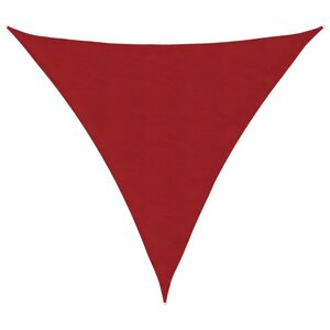 vidaXL Voile de parasol tissu oxford triangulaire 3 6x3 6x3 6 m rouge