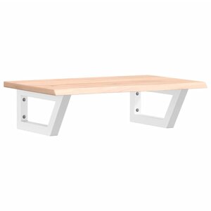 vidaXL Étagère de vasque murale acier et bois de chêne massif