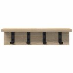 vidaXL Porte-manteau mural Chêne sonoma 40 x 10.5 x 10.5 cm