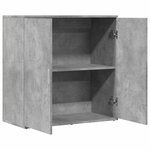 vidaXL Buffet gris béton 79x38x80 cm bois d'ingénierie