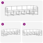 vidaXL Ensemble de canapés d'extérieur 6 Pièces Blanc et Beige Polyester