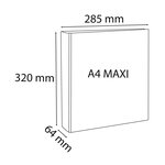 Classeur Personnalisable Rigide 2 Poches Kreacover - 4 Anneaux En D 40mm - A4 Maxi - Bleu - X 10 - Exacompta