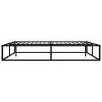 vidaXL Cadre de lit sans matelas noir métal 200x200 cm