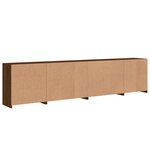vidaXL Buffet avec lumières LED chêne marron 283x37x67 cm