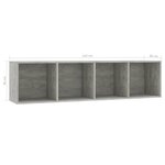 vidaXL Bibliothèque/Meuble TV Gris béton 143x30x36 cm