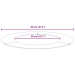 vidaXL adapté pour anneaux d'arbre plats 5 Pièces Marron Ø50 / 80 cm