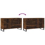 vidaXL Armoire à chaussures Chêne fumé 102x36x60 cm Bois d'ingénierie