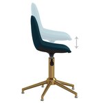 Vidaxl chaise pivotante de salle à manger bleu velours