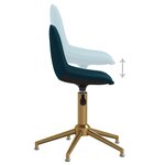 vidaXL Chaise pivotante de salle à manger Bleu Velours