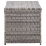 vidaXL Boîte de rangement de jardin résine tressée 100x50x50 cm gris