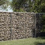 vidaXL Panier gabion avec couvercle 150x100x100 cm fer galvanisé