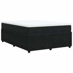 vidaXL Sommier à lattes de lit avec matelas Noir 140x190 cm Velours