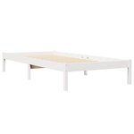 vidaXL Lit bibliothèque sans matelas blanc 90x200cm bois de pin massif