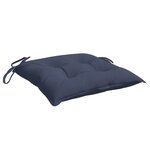 vidaXL Coussins de chaise lot de 2 bleu marine 40x40x7 cm tissu oxford