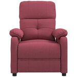 vidaXL Fauteuil de massage Rouge bordeaux Tissu