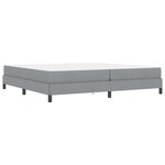 vidaXL Lit à ressorts avec matelas Gris clair 200 x 200 cm tissu